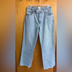 Light Wash Straight Leg Jeans